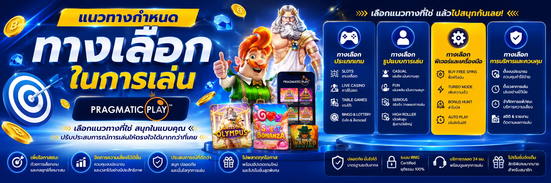 แนวกำหนดทางเลือกในการเล่น Pragmatic Play